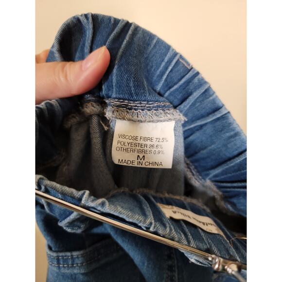 Southern Stitch Flare Jeans Bell Bottoms Elastic Pull-On Waist Blue Size Medium - Picture 7 of 7